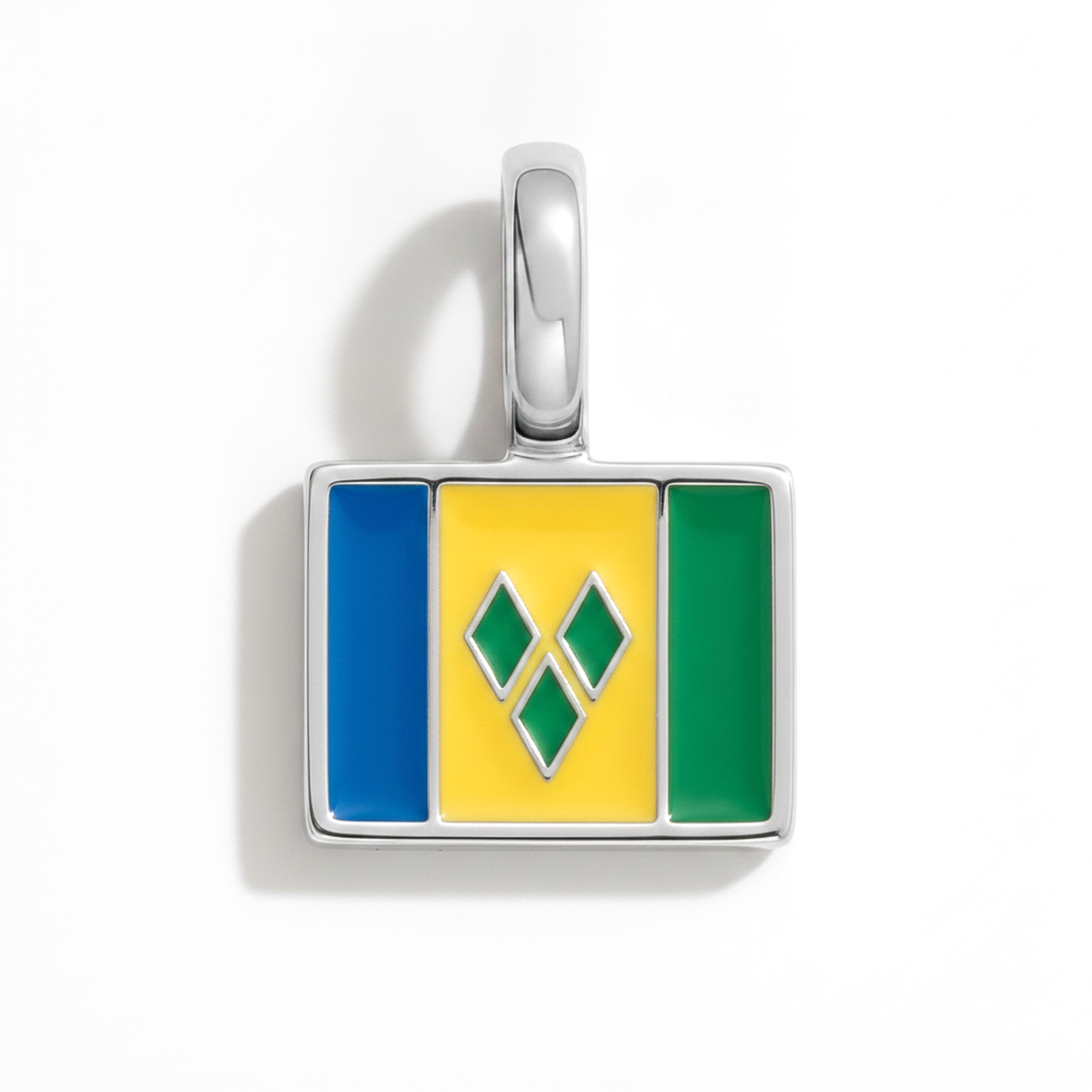 Charm saintvincentandthegrenadines – square silver