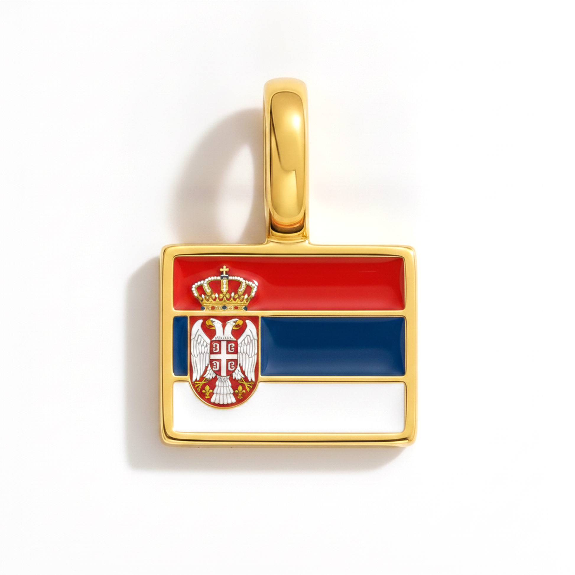 Charm serbia – square gold