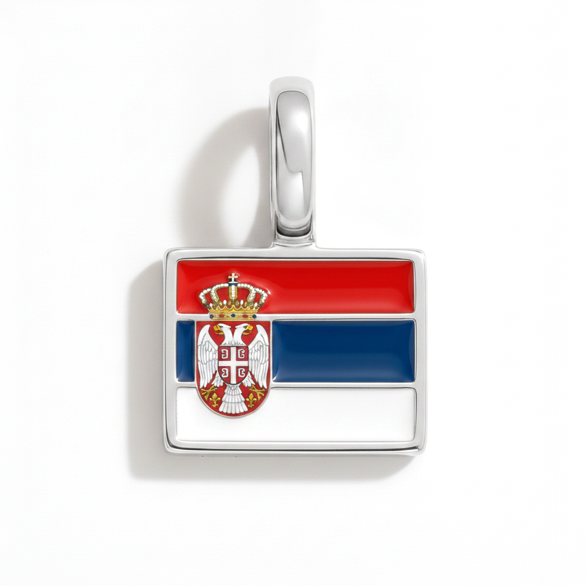 Charm serbia – square silver