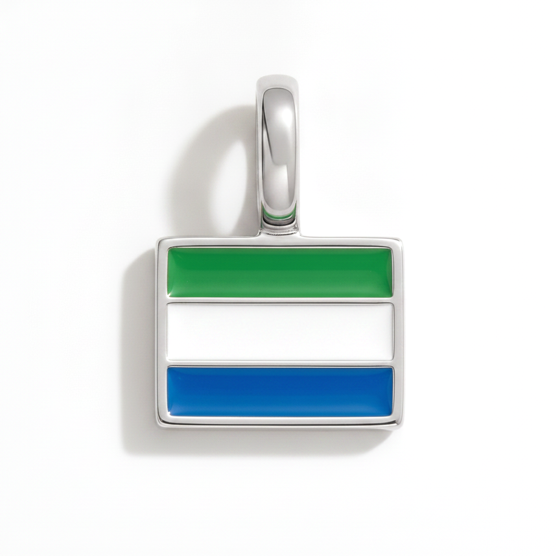 Charm sierraleone – square silver