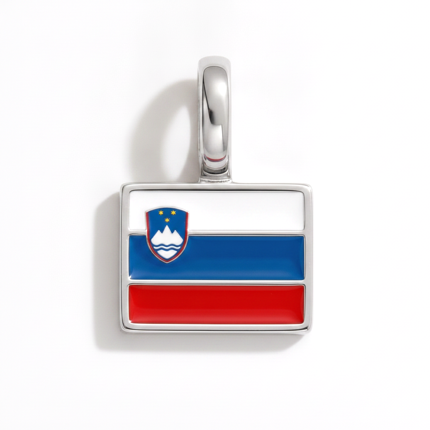 Charm slovenia – square silver