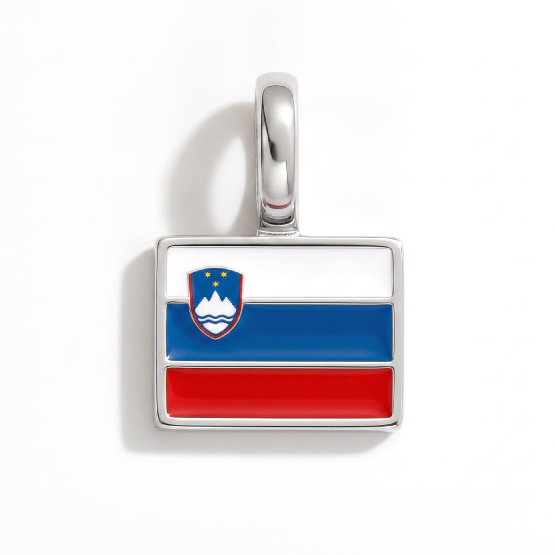 Charm slovenia – square silver