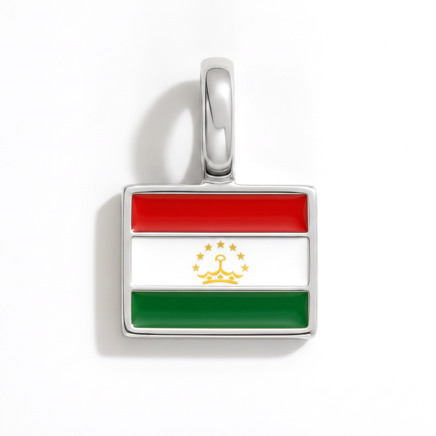Charm tajikistan – square silver