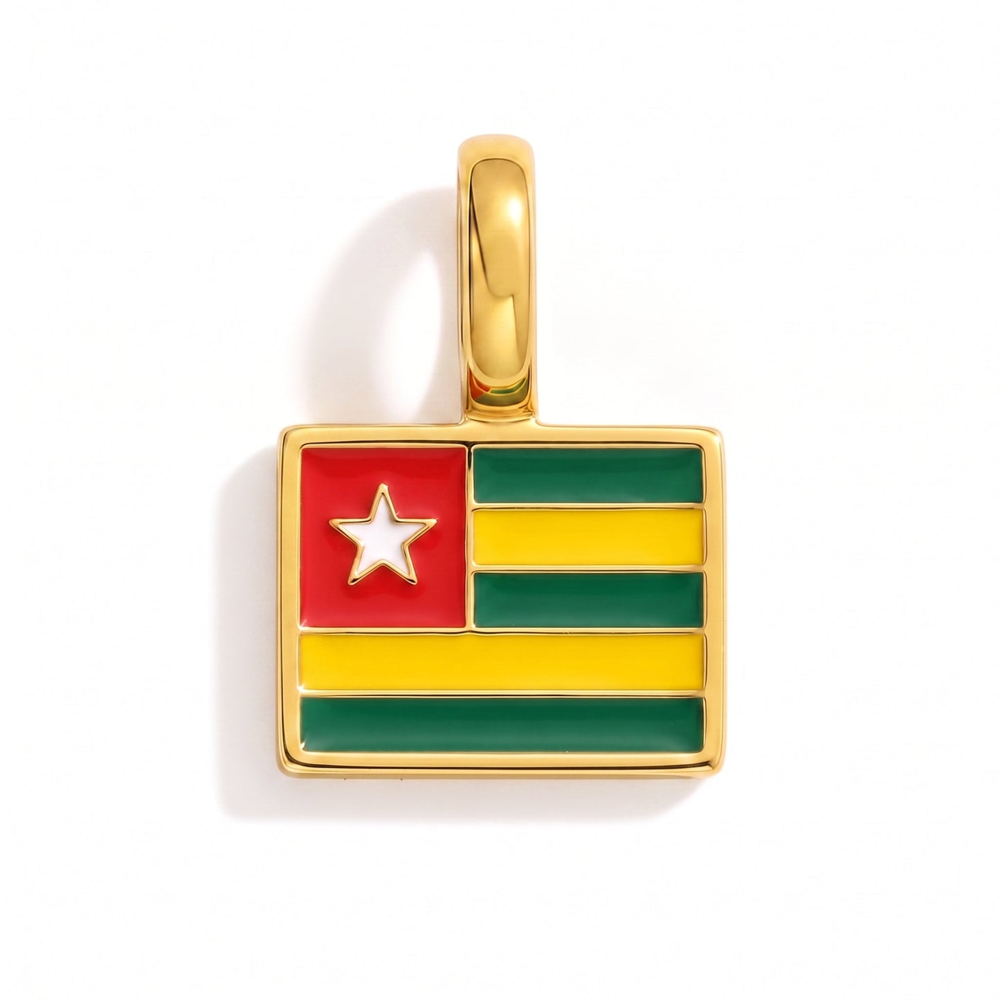 Charm togo – square gold