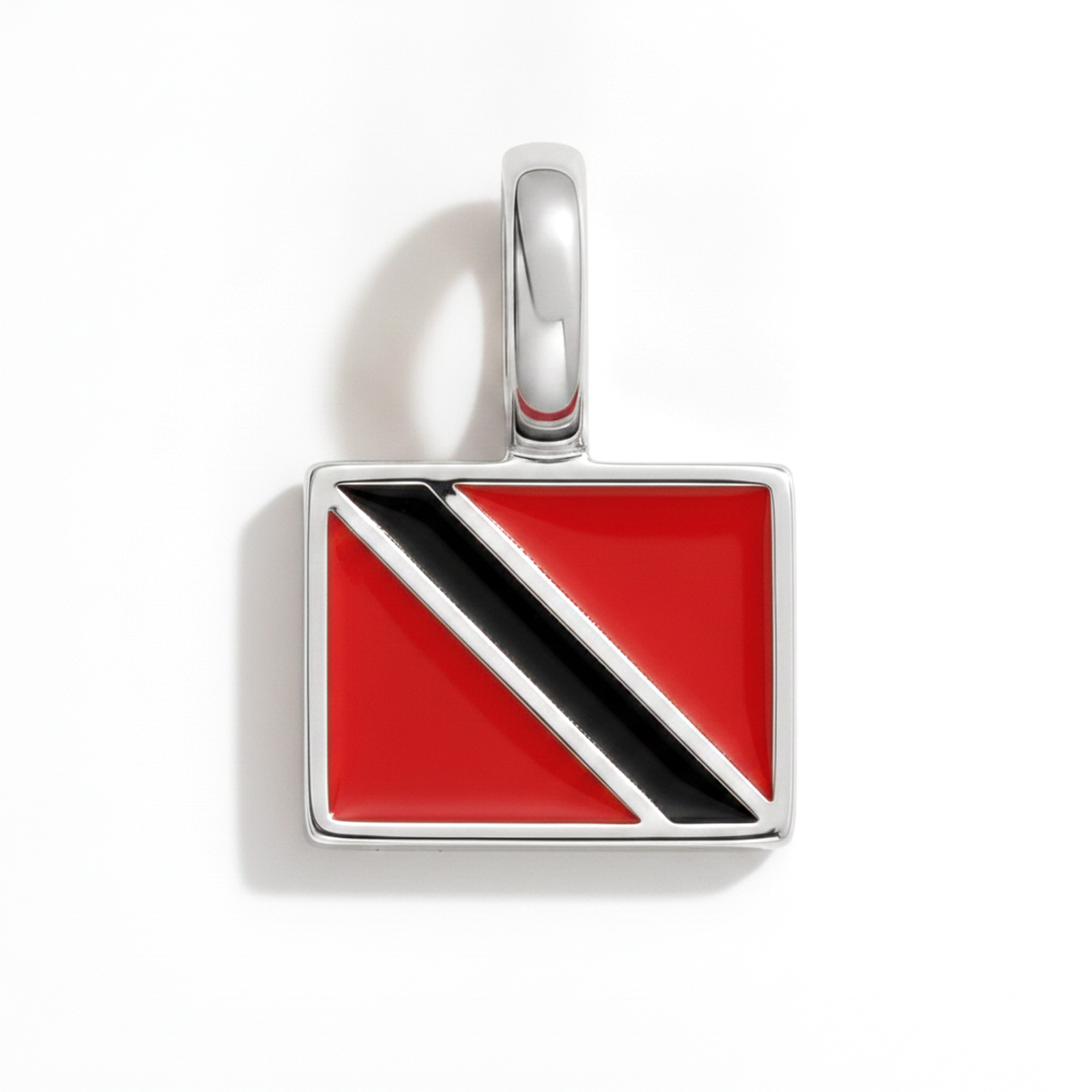 Charm trinidadandtobago – square silver