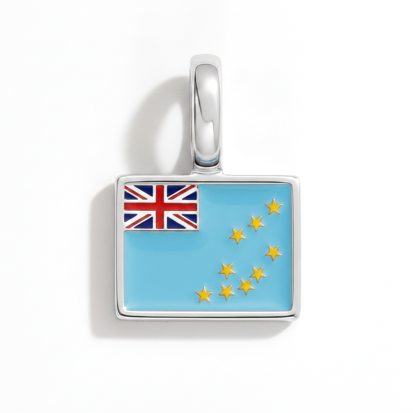 Charm tuvalu – square silver