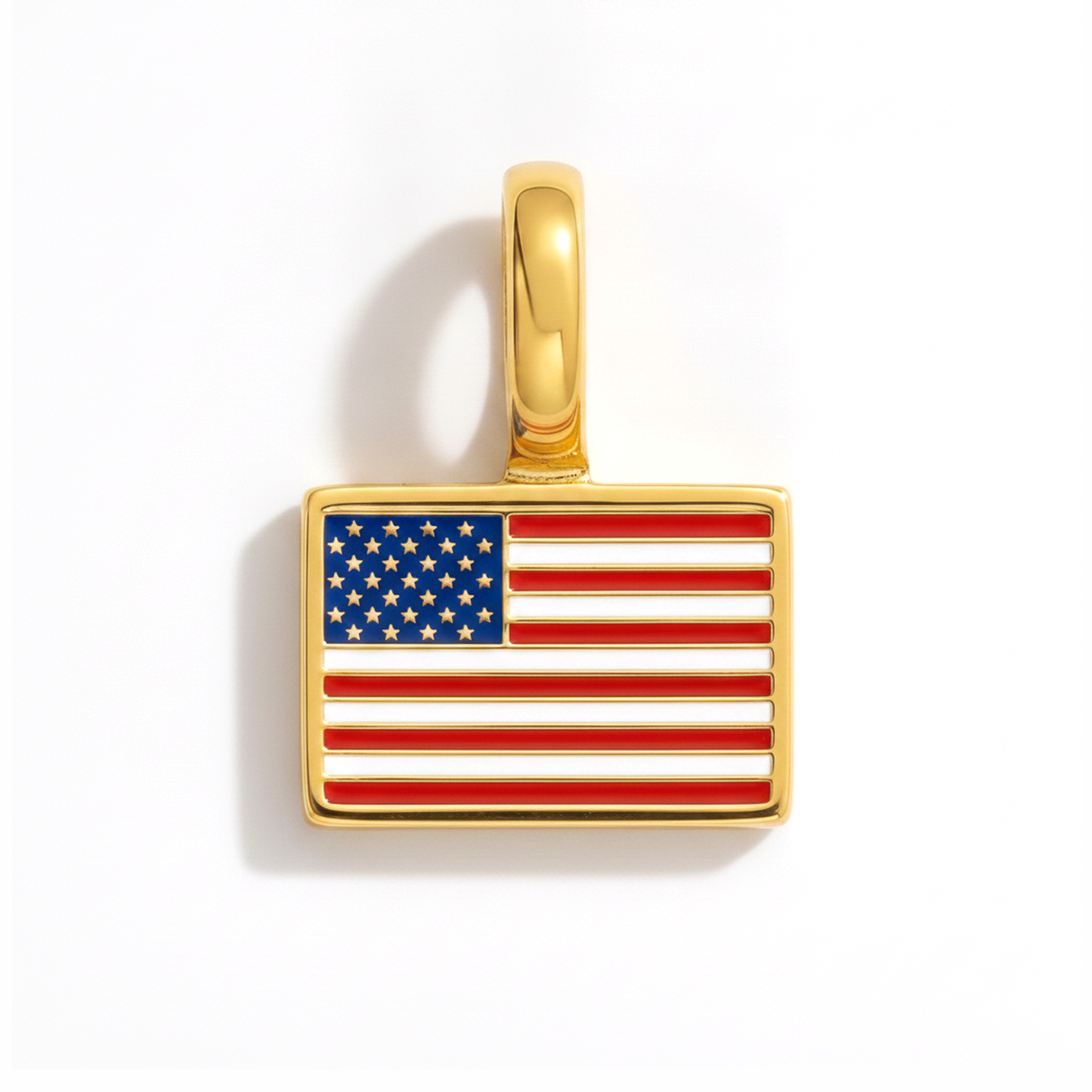 Charm unitedstatesofamerica – square gold