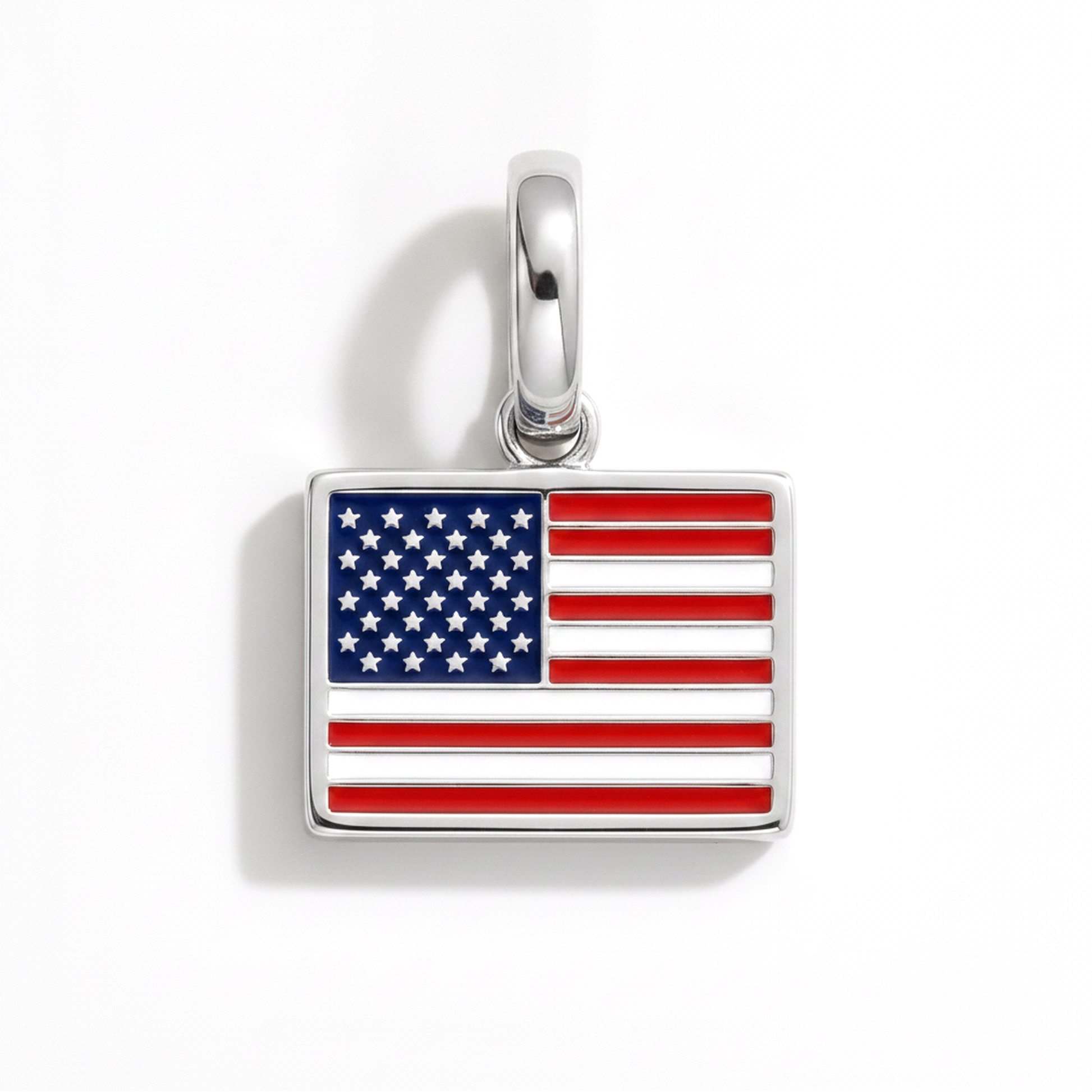 Charm unitedstatesofamerica – square silver