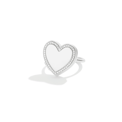 Locket Ring with Photo - Heart