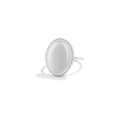 Locket Ring with Photo - Oval