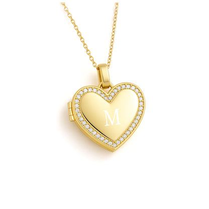 Locket Necklace with Photo - Heart